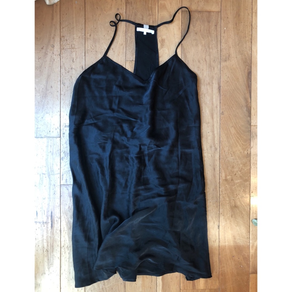 Lunya Black washable silk slip